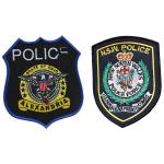 Heat Cutting Polyester Police Embroidered Patch Military Uniform