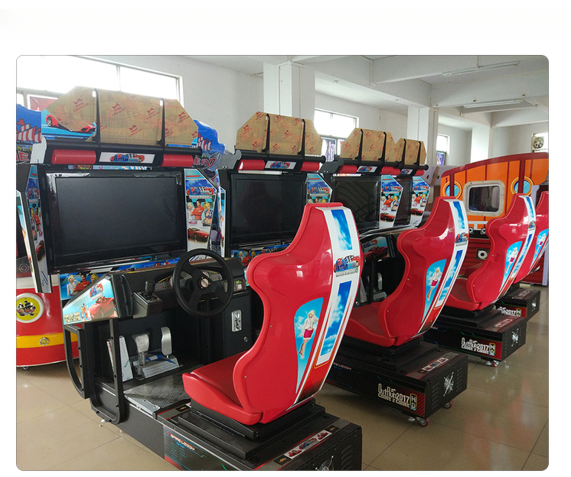 Single Person Coin Operated Car Racing Game Machine With 32inch HD LCD Screen
