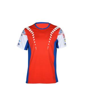 Wholesale 5. Comfortable and Stylish Men's Red Sports Tee Shirt with Cotton Spandex Fabric from china suppliers