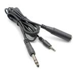 Splitter Male to Female 6.35mm 3.5mm TRS Jack Microphone Audio Cable
