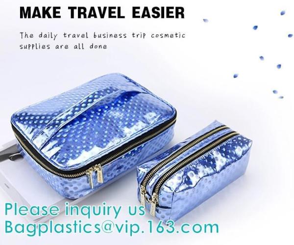 HANDBAG,PORTABLE WASH POUCH Promotional PVC/EVA cosmetic Bag with Handle,PVC
