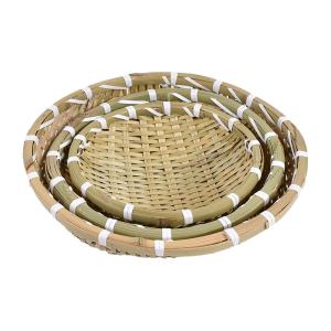 Wholesale Food Pick Natural Bamboo Basket Weaving Sieves Eco Friendly from china suppliers