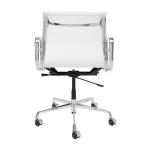 Swivel Low Back Computer Chair White Mesh Seat Office Room Furniture