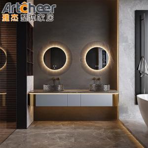 Wholesale Luxury Commercial Double Sink Bathroom Vanity Furniture for Modern Stylish Bathroom from china suppliers