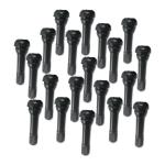 Black Rubber Car Tyre Valve Caps 5 Cm Effective Length Easy Installation