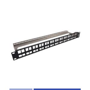 Wholesale 1U 48 Port Modular Patch Panel Shielded For Cat.6/Cat6A Jack from china suppliers