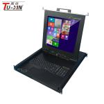 Single Port 1u Rack Mount Kvm Console 17 Inch With Metal Steel Casing Housing