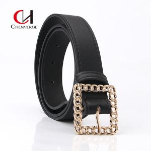 Wholesale Women'S Hollowed Out Gold Square Buckle Belt Multi Color ODM from china suppliers