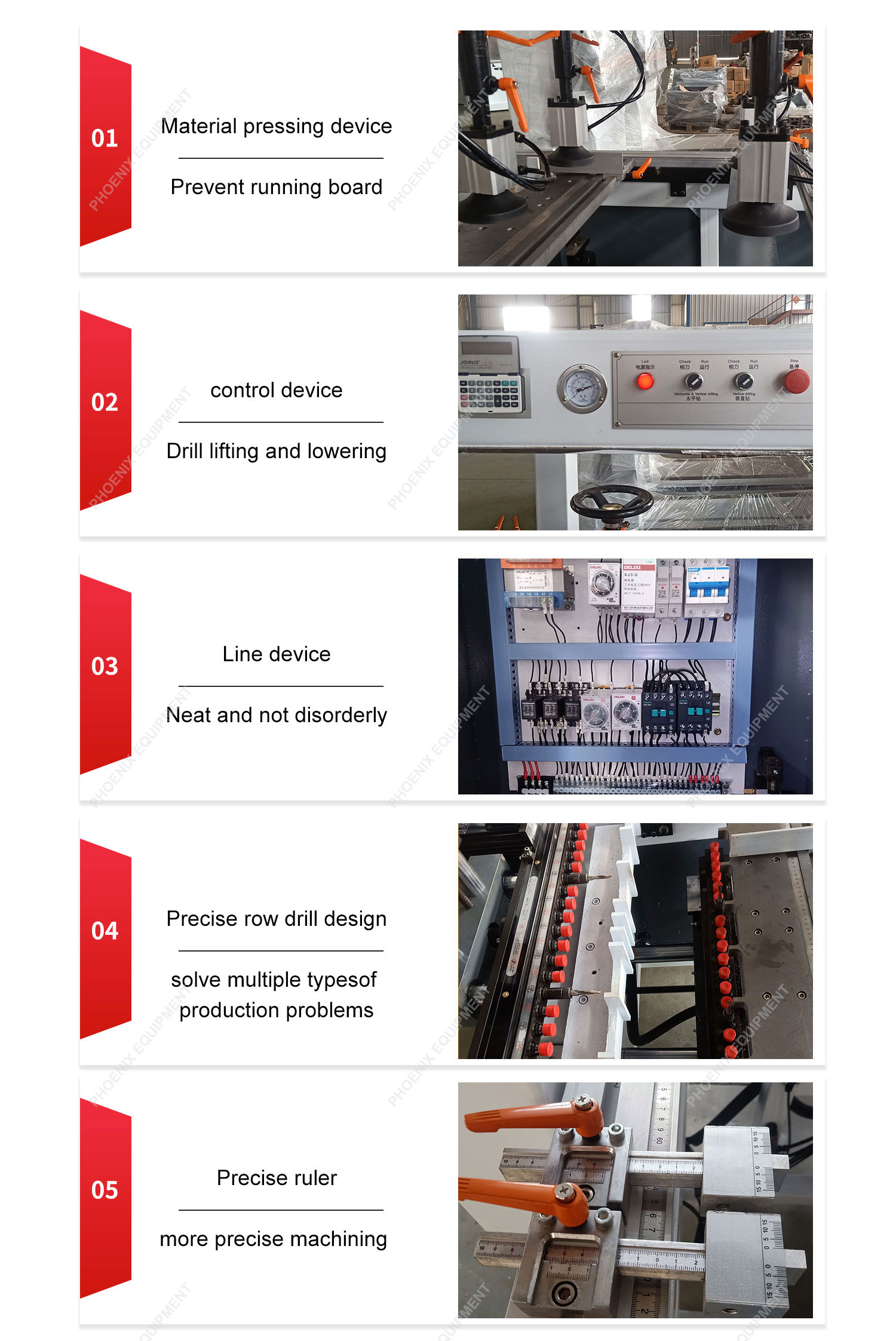 2 Head Multi Boring Machine for Wood Panel Board Drilling in Furniture Cabinet Door