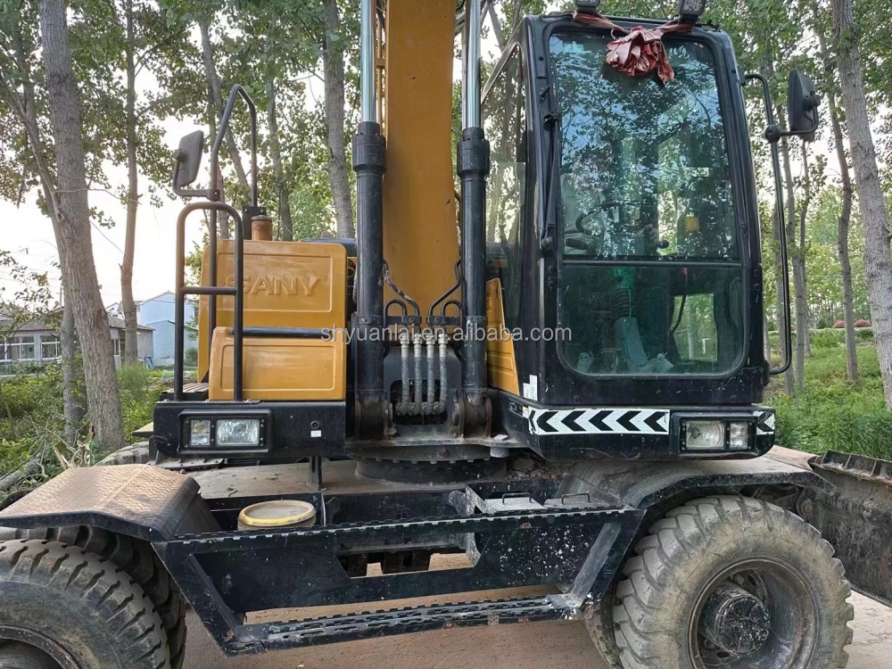 SANY 155W Wheeled Excavator With Original Hydraulic Cylinder And ISUZU Engine
