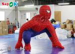 Blow Up Cartoon Characters Super Hero 2.5m Red Inflatable Spiderman For Ceremony