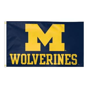 Wholesale Hanging Style Michigan Wolverines Flag Polyester 3x5ft Custom Size from china suppliers