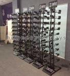 Custom Black Metal Display Racks Free standing Style For Cap Stores