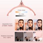Bi Color 3200k 6500k Led Half Moon Light With Cellphone Clip 60w Nail Studio