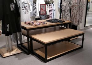 Wholesale 2 Layer Retail Clothing Display Shelves Wood Nesting Table MDF + Oak Veneer from china suppliers