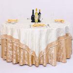 Outdoor Reusable 120 Inch Round Jacquard Tablecloth