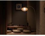 Chinese style floor lamp fishing lamp bamboo Art tea room floor light Zen