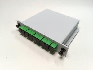 Wholesale Cassette Card Insertion Optical PLC Splitter , 1X8 Port SCAPC Optic Fiber Splitter from china suppliers