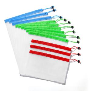 Wholesale Reusable Mesh Produce Bags Washable Bags for Grocery Shopping Storage Fruit Vegetable Sundries Organizer Storage Bags from china suppliers