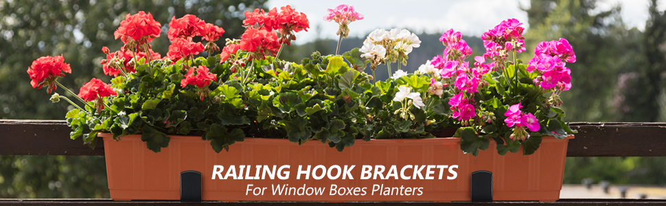 Sturdy Hanging Plants Bracket Wall-Mount Flower Pot Holder with Powder Coating Finish