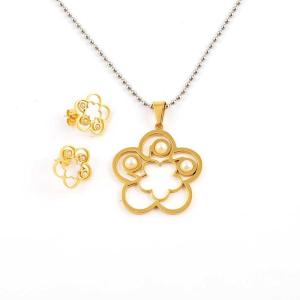 Wholesale South American Fashion Stainless Steel Earrings With Matched Pendant Necklace Set CQT45 from china suppliers
