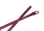 120cm Women Skinny Belt With Round Hollow Alloy Buckle