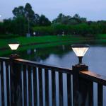 DC 3.2V Solar Pillar Light , Solar Bollard Lamps For Courtyards Villas
