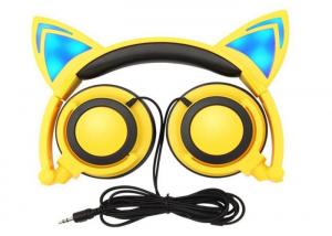 Wholesale high quality and cheap price Noise cancelling headphone Cool colorful led wired cat ear headphones from china suppliers