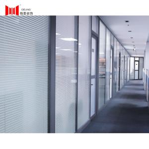 Wholesale 83mm Aluminum Frame Double 12mm Glass Partition Fireproofing from china suppliers