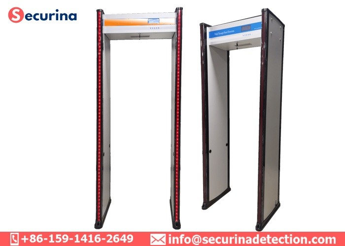High Sensitivity Door Frame Metal Detector Demolition Installation With LED Audio Alarm