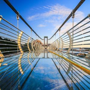 Wholesale Laminated Glass Bridge Walkway Safety Glass Connecting Walkway from china suppliers