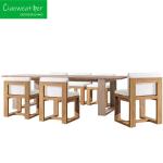 Modern Design Solid Wood Dining Set for Outdoor Furniture Teak Wood Side Chair