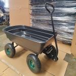 75L Poly Body Garden Dump Cart Large Capacity Poly Dump Cart With Tipping