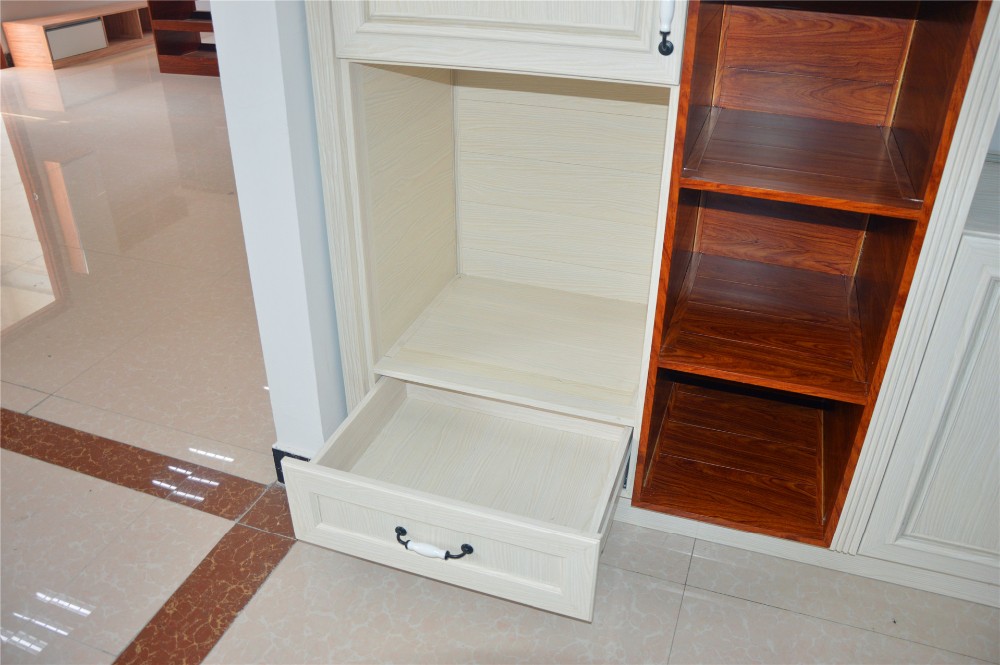 Modern Aluminum Extrusion Profiles Kitchen Cabinets With Marble Table