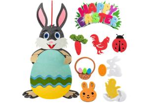 Wholesale 28pcs Detachable Accessories Felt Rabbit Kit Cartoon Sticker Game Set from china suppliers