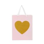 CMYK 4 Color Custom Printed Paper Bags Boutique Pink Jewellery Paper Bags
