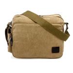 Multi Pocket Heavy Duty Canvas Messenger Bag Simple Fabric 15 Inch
