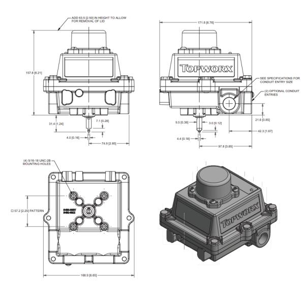 Topworx DXP Discrete Valve Controllers DXP-L21GN4B switchbox