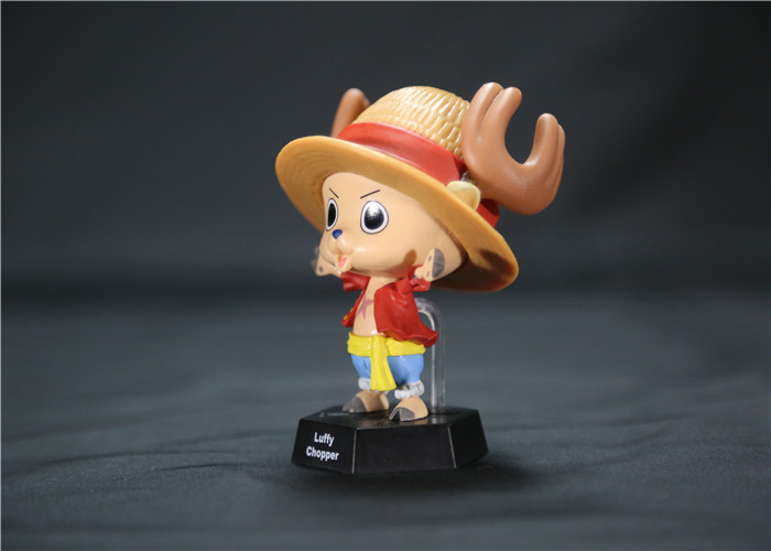 One Piece Character Cartoon Custom Plastic Toys With A Strawhat 3.5 Inch