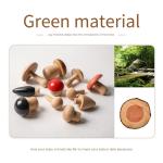 Mushroom Shape Wooden Blocks For Children Educational