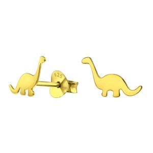 Wholesale Children'S Dinosaur Gold Plated Stud Earrings 925 Sterling Silver Mini from china suppliers
