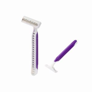 Wholesale Purple Twin Blade Razor , Stainless Steel Blades Small Disposable Razors from china suppliers