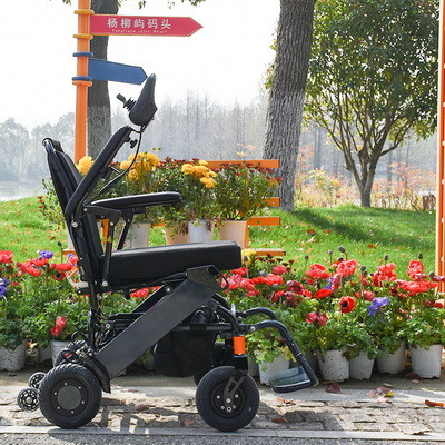 Portable Folding Electric Wheelchair Lightweight For Disabled