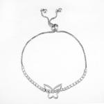 Butterfly 925 Silver CZ Bracelet 9.79g Sterling Silver Moonstone Bracelet
