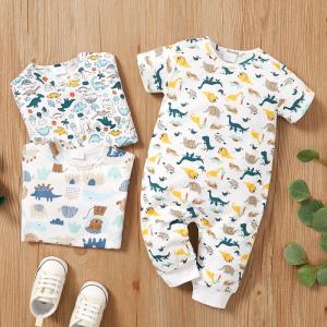 Wholesale New Long Baby Creeper One Piece Baby Snap Baby Cotton With Printing Newborn Boys Girls Bodysuit Wholesale from china suppliers