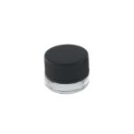 Black Cap Clear Wax Concentrate Glass Jar 5ml Screw Top Concentrate Container
