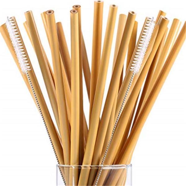 Customized Bamboo Straw Eco Friendly Compostable Biodegradable Reusable Drinking Straws