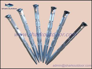 Wholesale Zinc plated Ripple steel tent pegs from china suppliers