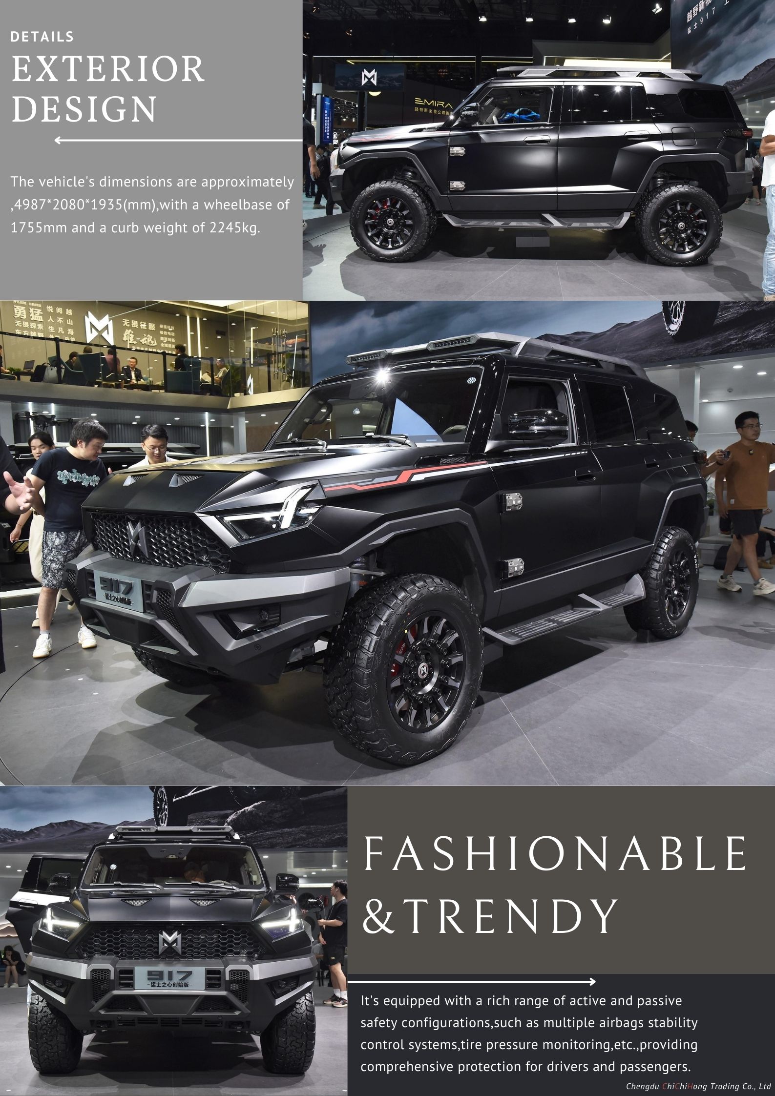 2023 M-Terrain 917 Electric SUV Off-road 4WD DongFeng Energy Vehicles Auto SUV EV Car