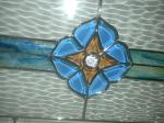 2014 new design decorative glass panel in wooden door